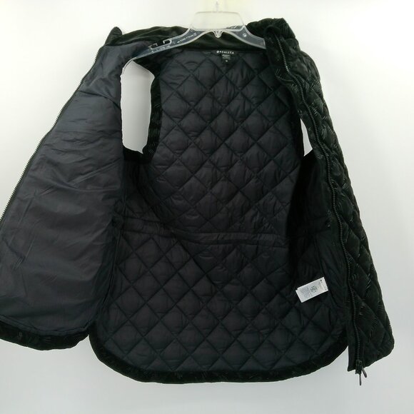 ATHLETA Whisper Featherless Luxe Velvet Vest Women's M Black Quilted Full Zip - Picture 8 of 13